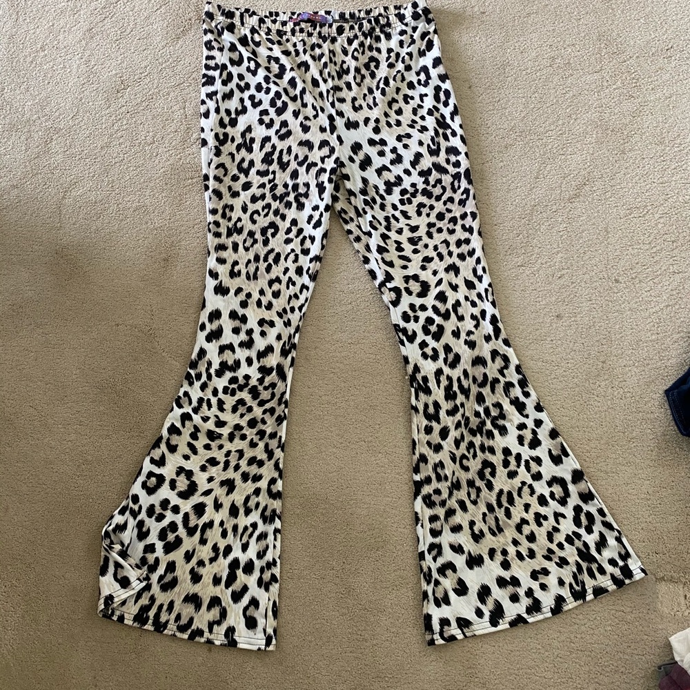cheetah print flare pants from urban